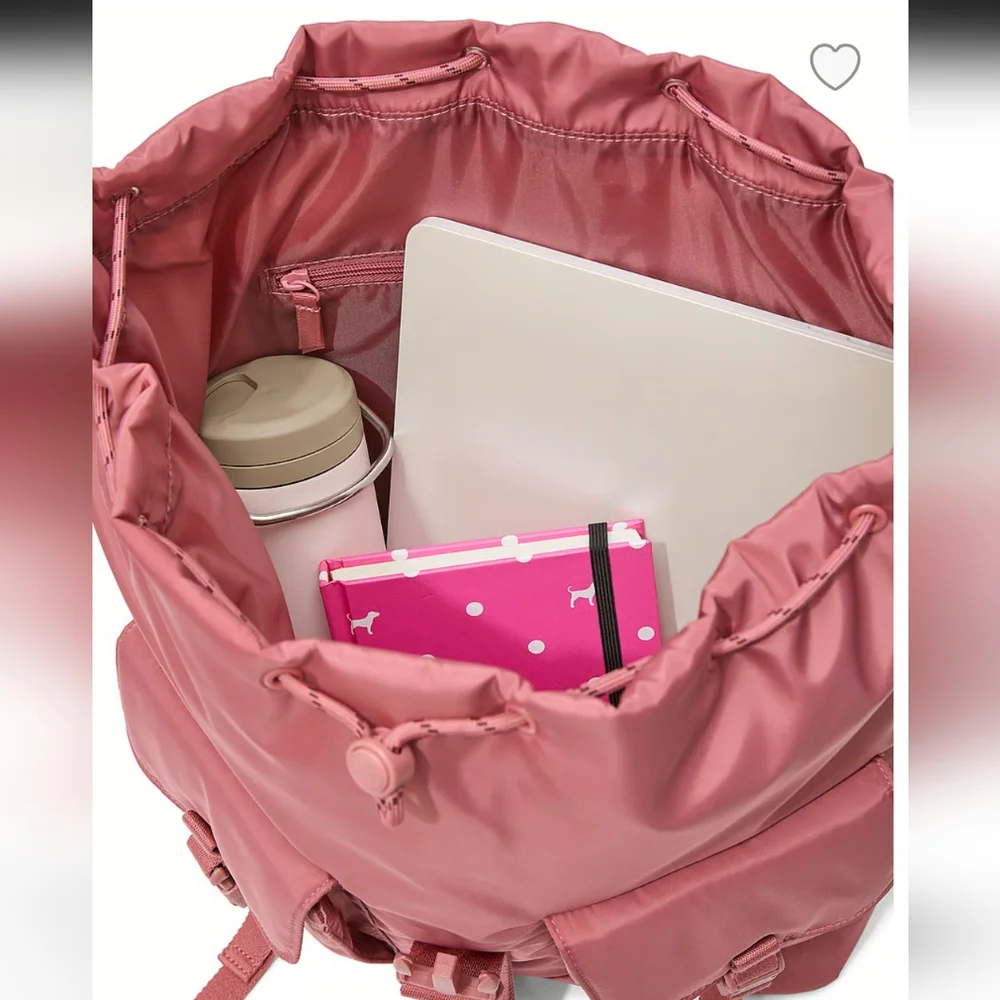PINK Victoria's Secret Backpack Pink Begonia Soft Aesthetic Cargo Pocket NWT $60